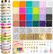 5500pcs Clay Beads Bracelet Making Kit 24 Colors Flat Preppy Beads for Friendship Bracelet kit with Letter Beads Jewelry Making Set for Beginners Gifts for Girls Ages 6-12